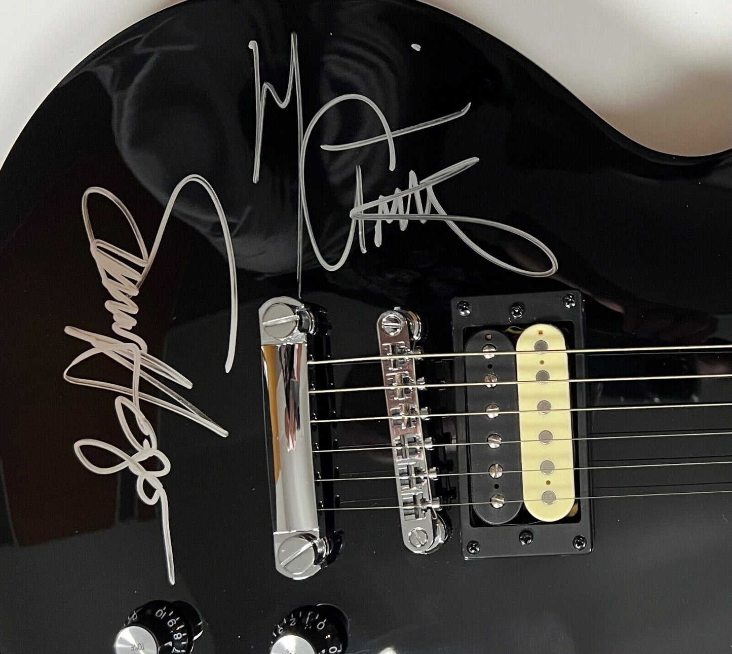 Van Halen JSA Sammy Hagar Michael Anthony Autograph Signed Guitar Les Paul