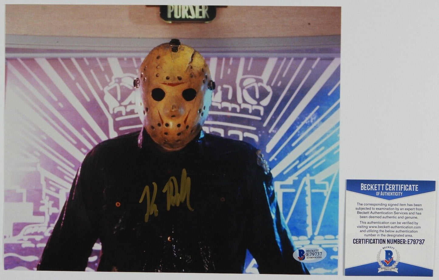 Kane Hodder Jason Friday the 13th Autograph Signed Photo Beckett BAS Photo