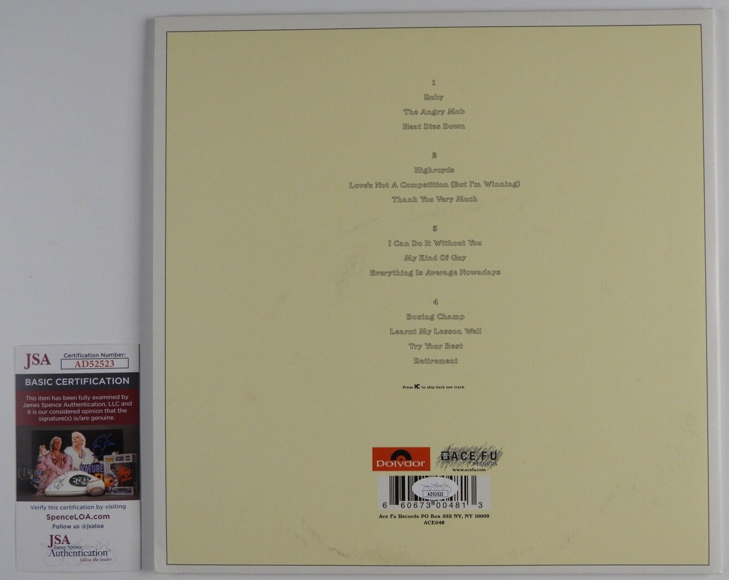 Kaiser Chiefs Fully Signed JSA Autograph Album Record Vinyl Yours Truly Angry