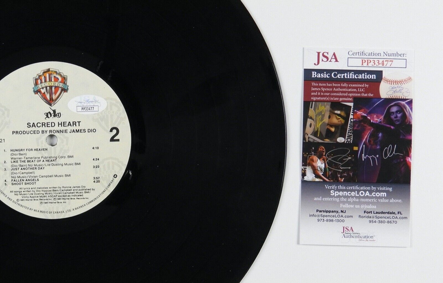 DIO Vivian Campbell Signed Autograph Record Album JSA Vinyl LP