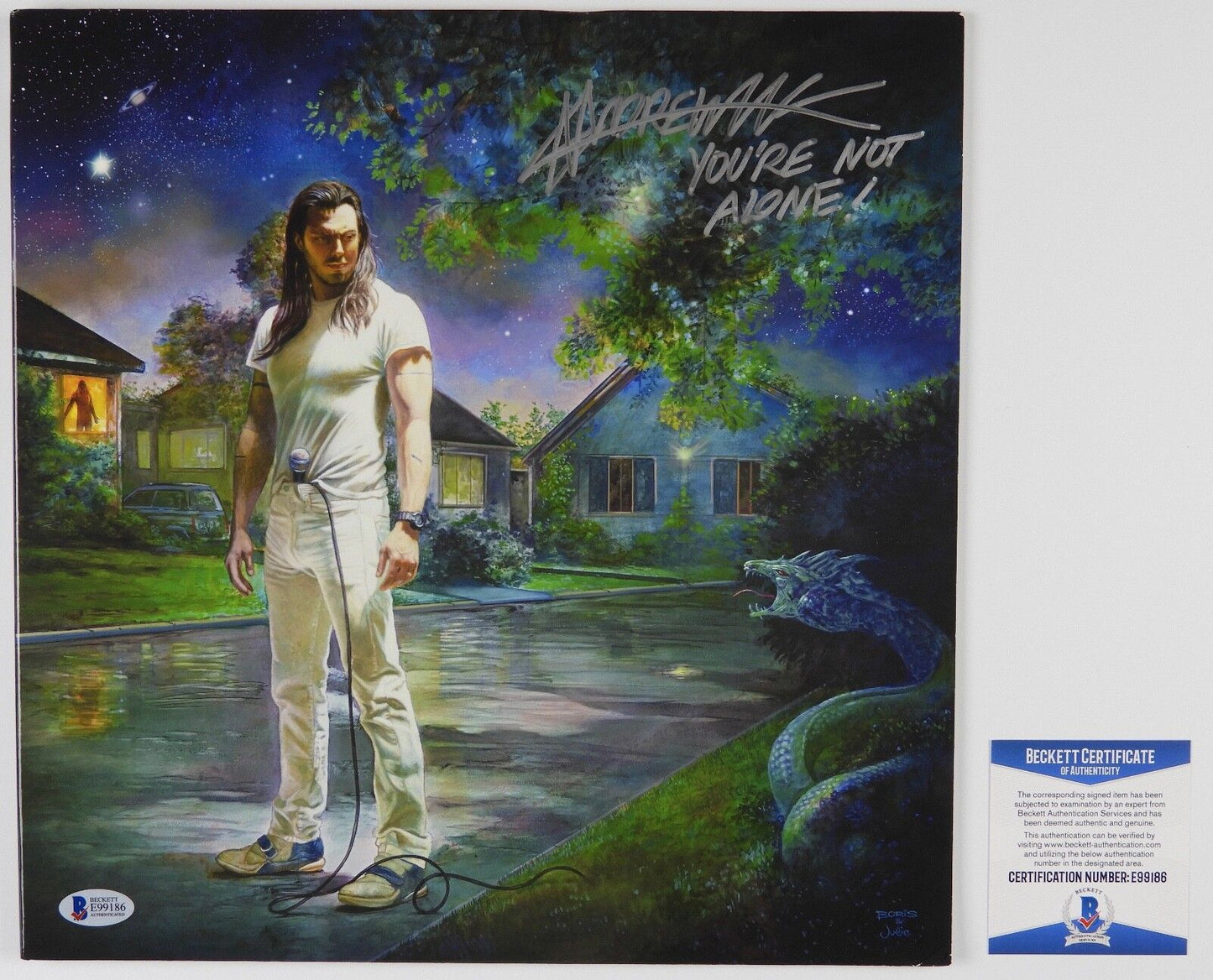 Andrew WK Beckett Signed Autograph Record Album You're Not Alone