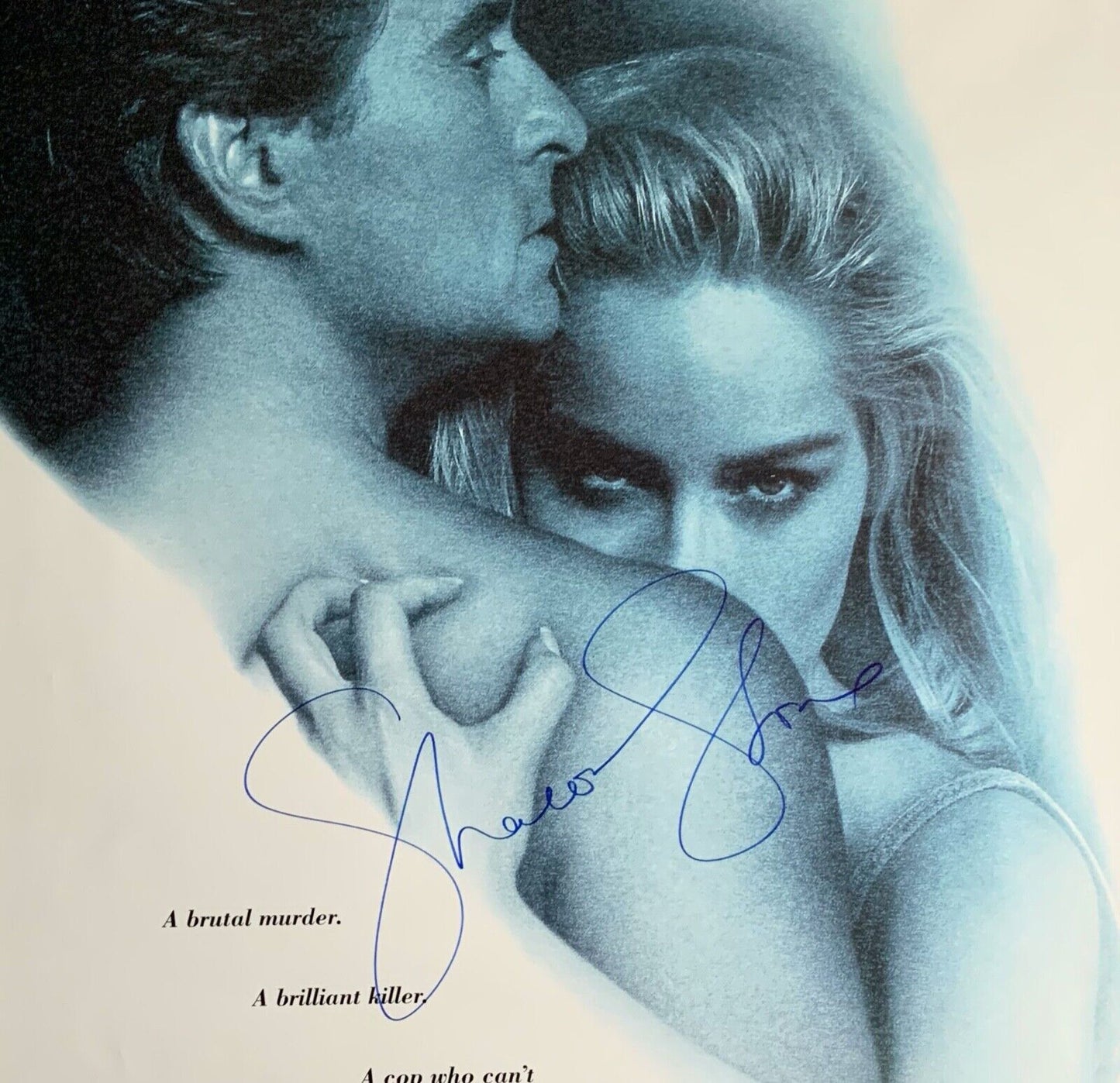 Sharon Stone Autograph Signed PSA 27 x 40 Movie Poster Basic Instinct