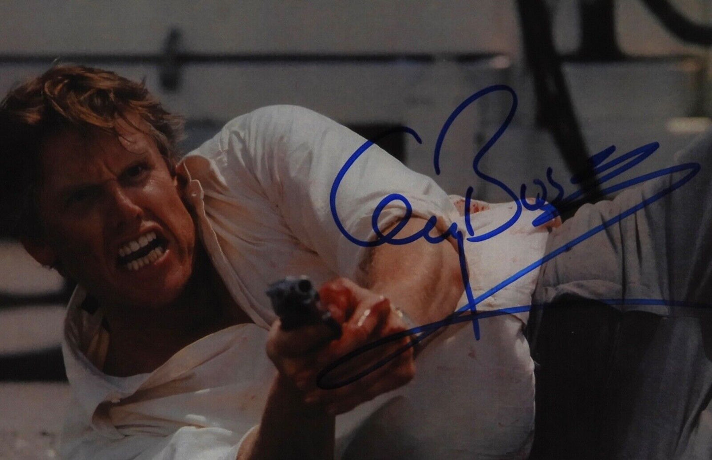 Gary Busey JSA Signed Autograph Photo 8 x 10 Point Blank