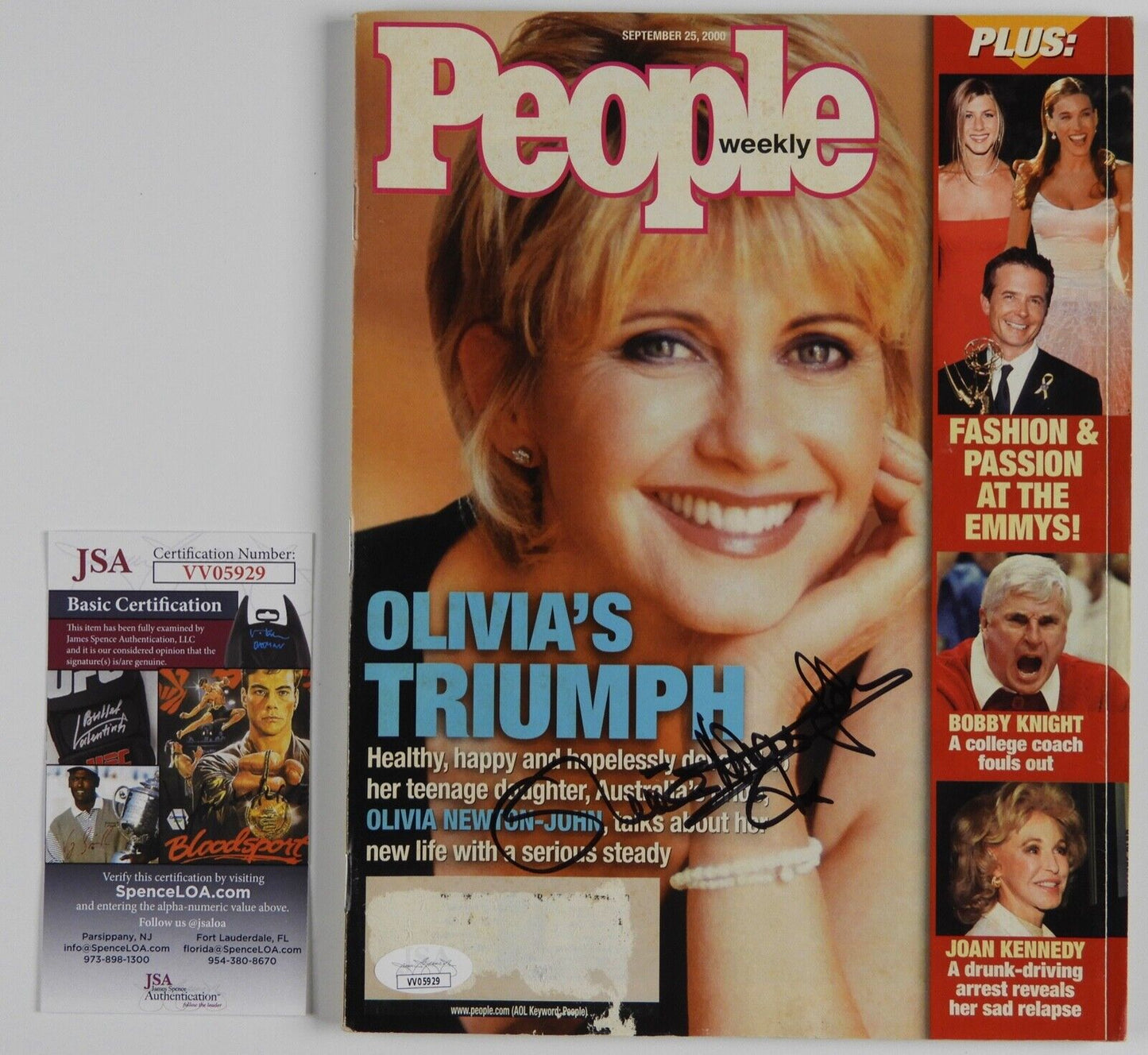 Olivia Newton-John JSA Autograph Signed People Magazine 2000