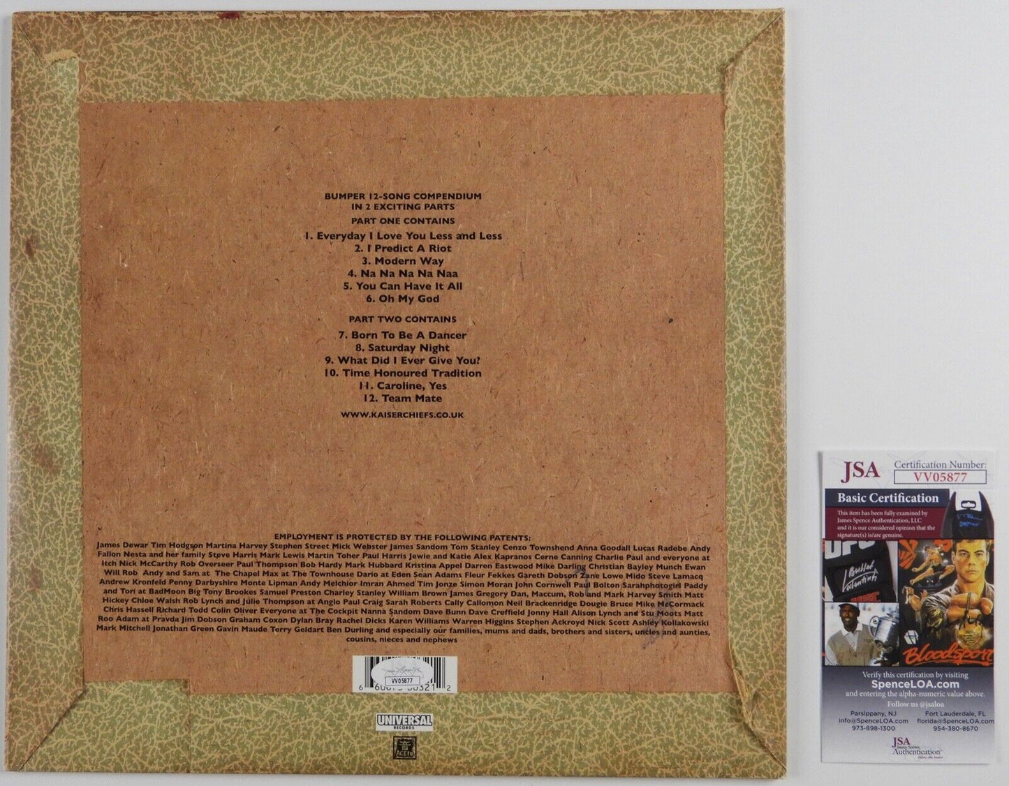 Kaiser Chiefs JSA Signed Autograph Album Vinyl Record Employment