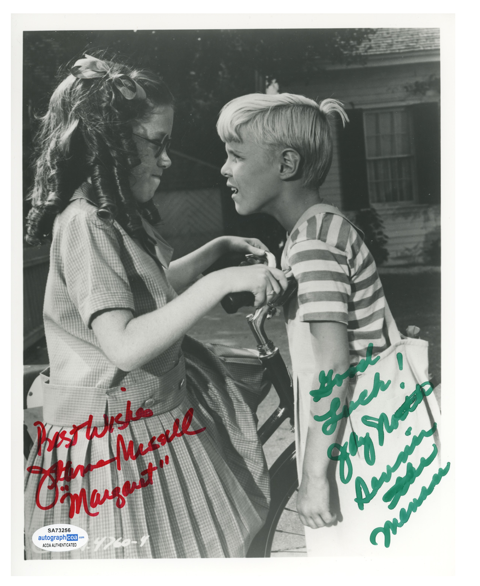 Jay North Dennis The Menace Jeanne Russell ACOA Signed Autograph 8 x 10 Photo