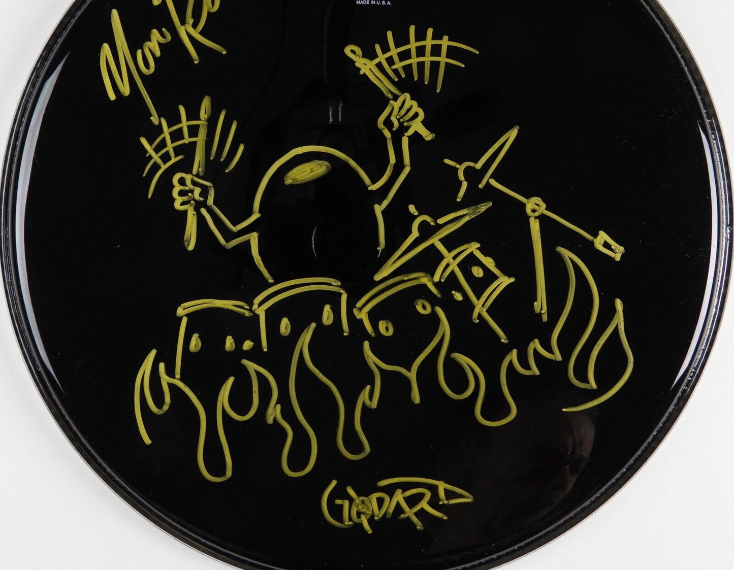 Michael Godard Signed Autograph Drum Head 13" Custom Art Hand Sketch