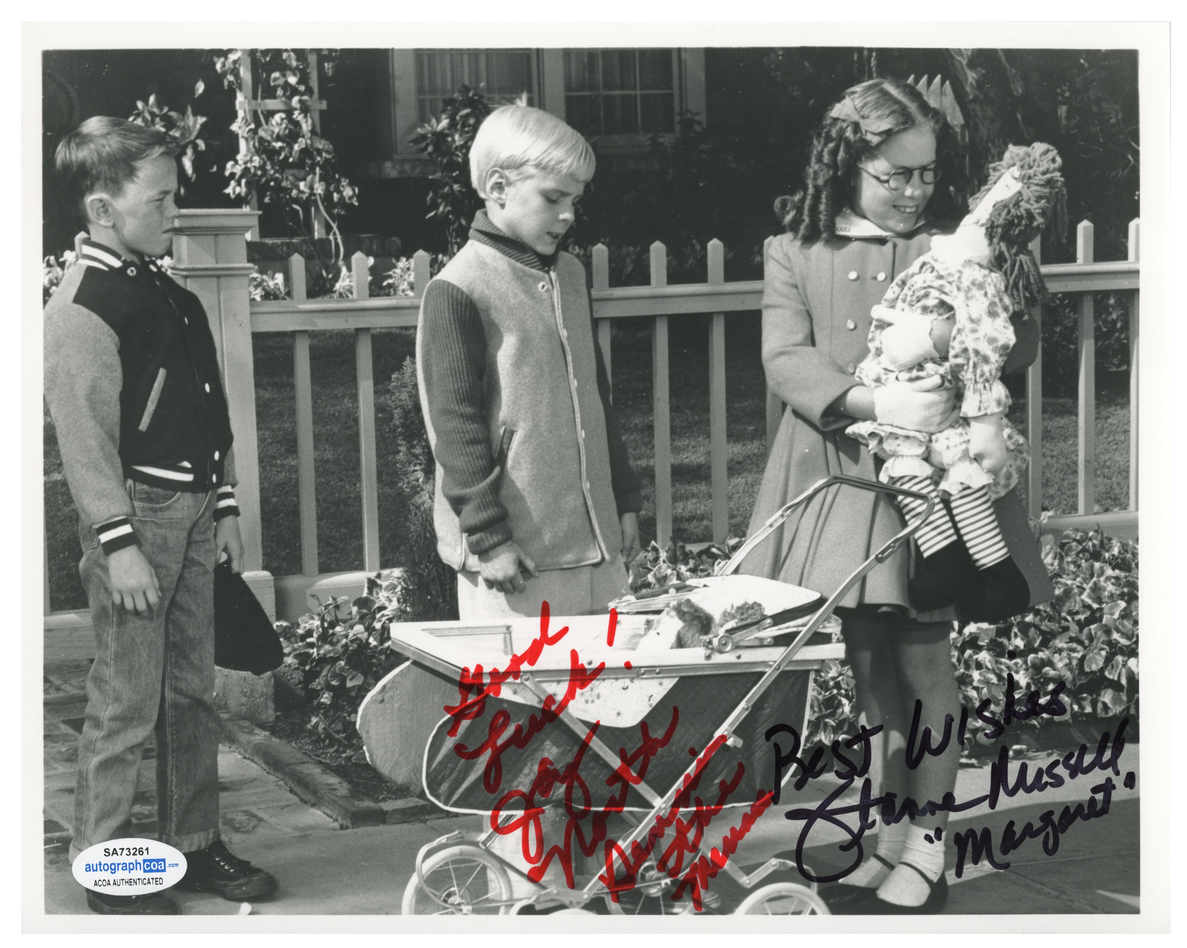 Jay North Dennis The Menace Jeanne Russell ACOA Signed Autograph 8 x 10 Photo
