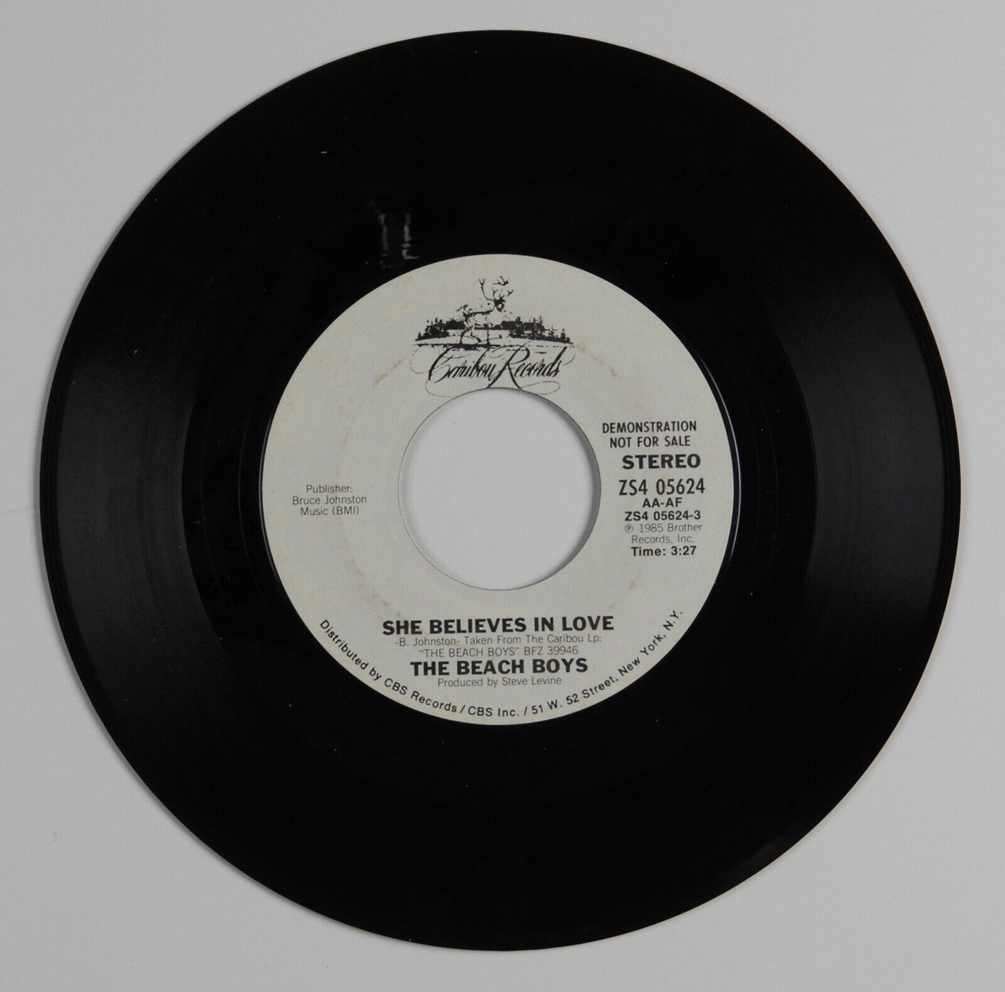 Beach Boys JSA Signed Autograph 45 Record Vinyl Mike Love Bruce Joshnston