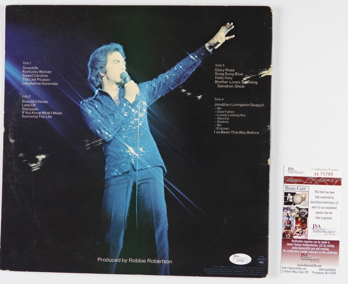 Neil Diamond Love At The Greek Signed Autograph JSA Album LP Record