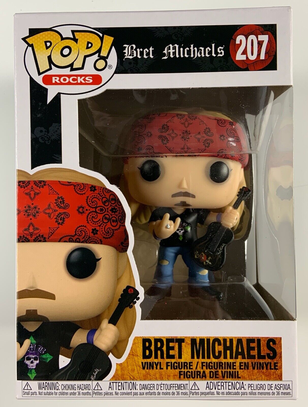 Bret Michaels Poison JSA COA Signed Autograph Funko Pop 207