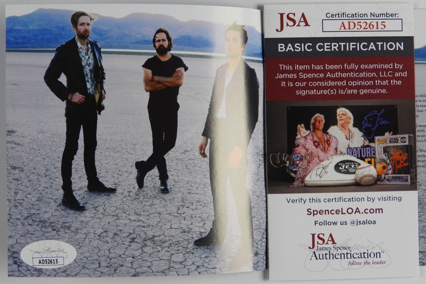The Killers JSA COA signed autograph CD Booklet Wonderful Wonderful
