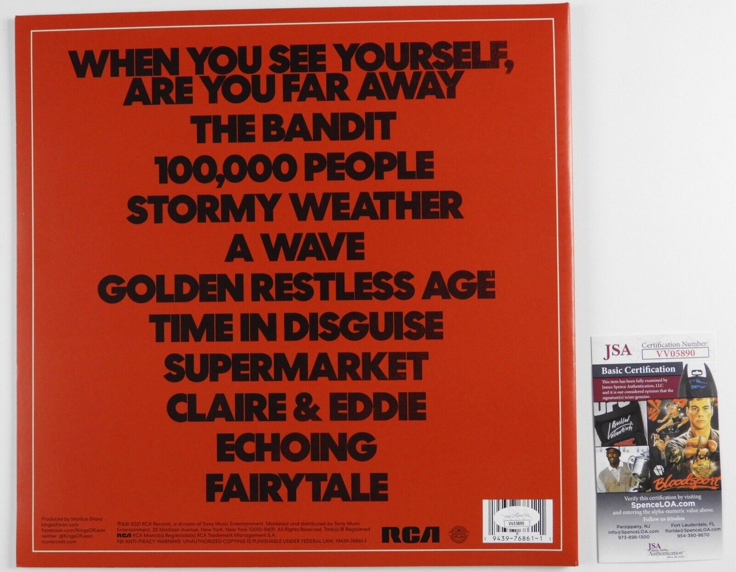 Kings Of Leon JSA Signed Autograph Record Album When You See Yourself