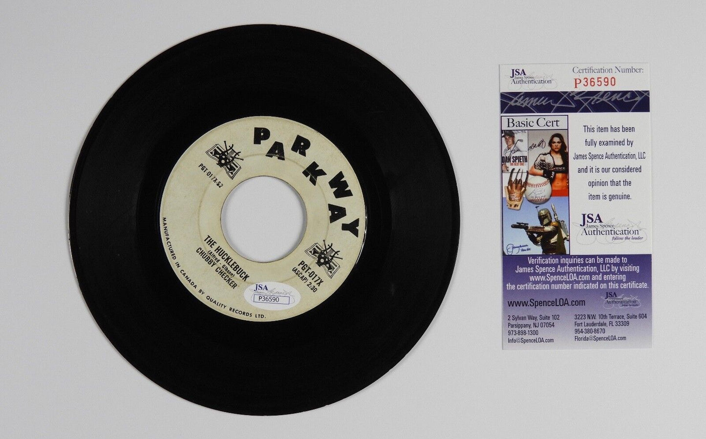 Cubby Checker Signed Autograph 45 JSA Vinyl Record The Twist