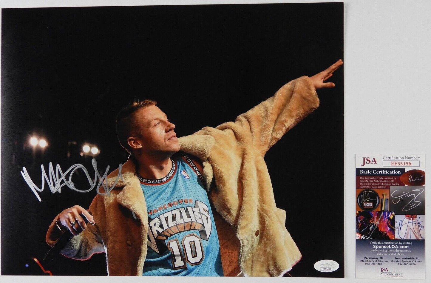 Macklemore 11 x 14 Photo JSA Signed Autograph