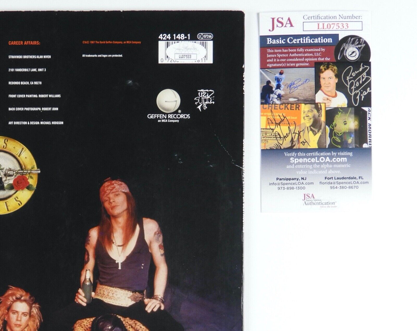 Guns n Roses Slash JSA Signed Autograph Album Record Appetite For Destruction