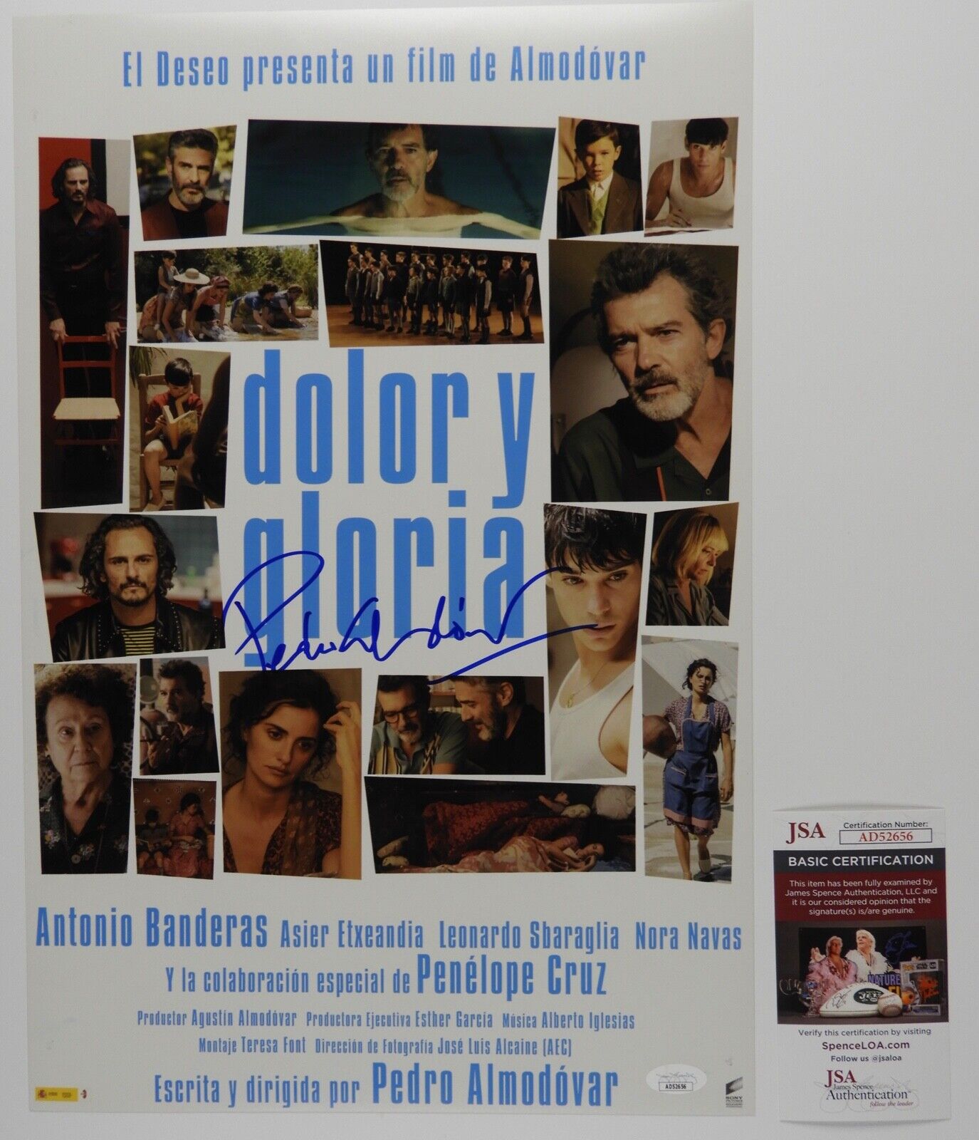 Pedro Almodovar Signed JSA Autograph 18" x 12" Dolory Gloria
