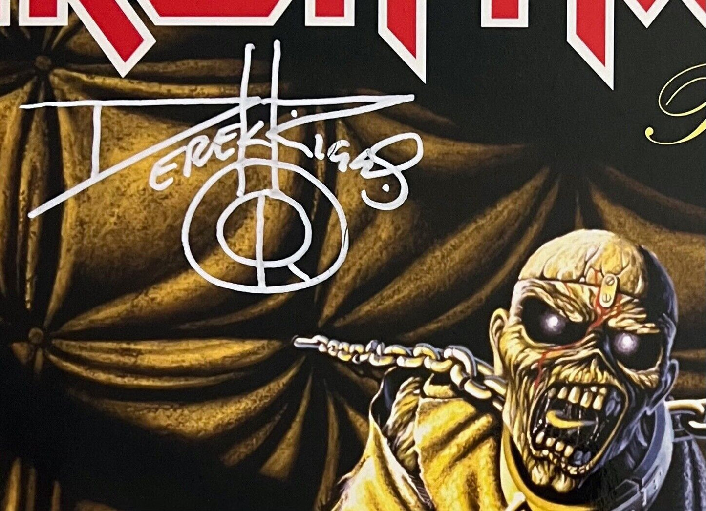 Iron Maiden Derek Riggs JSA Autograph Signed Album with Original Sketch Eddie