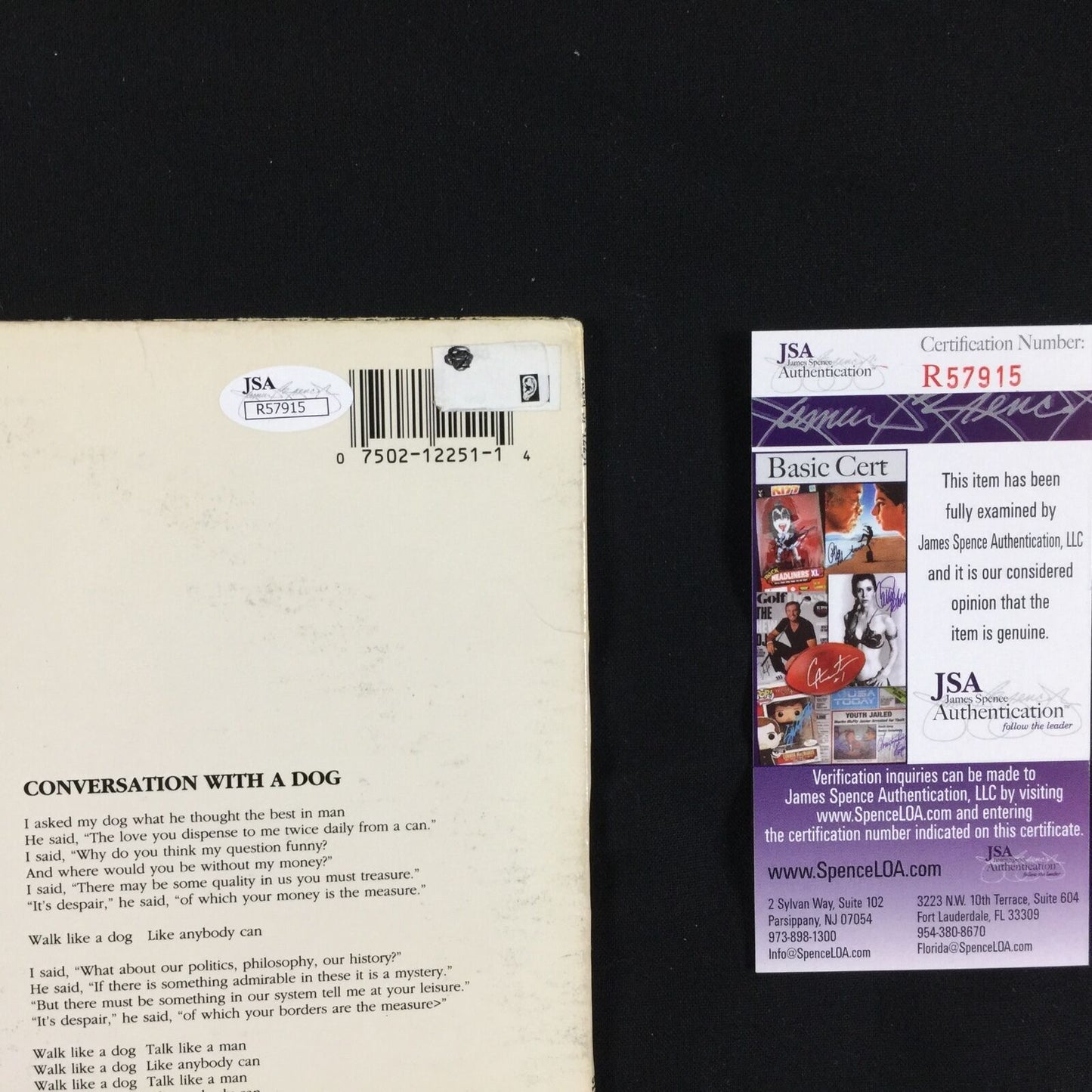 Sting We'll Be Together Signed Autograph Record Album JSA Vinyl