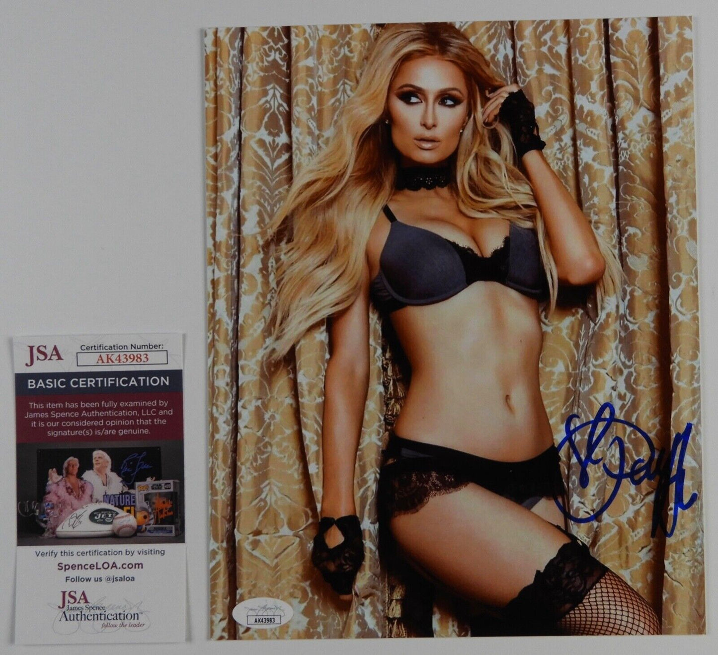Paris Hilton JSA Signed Autograph Photo 8 x 10