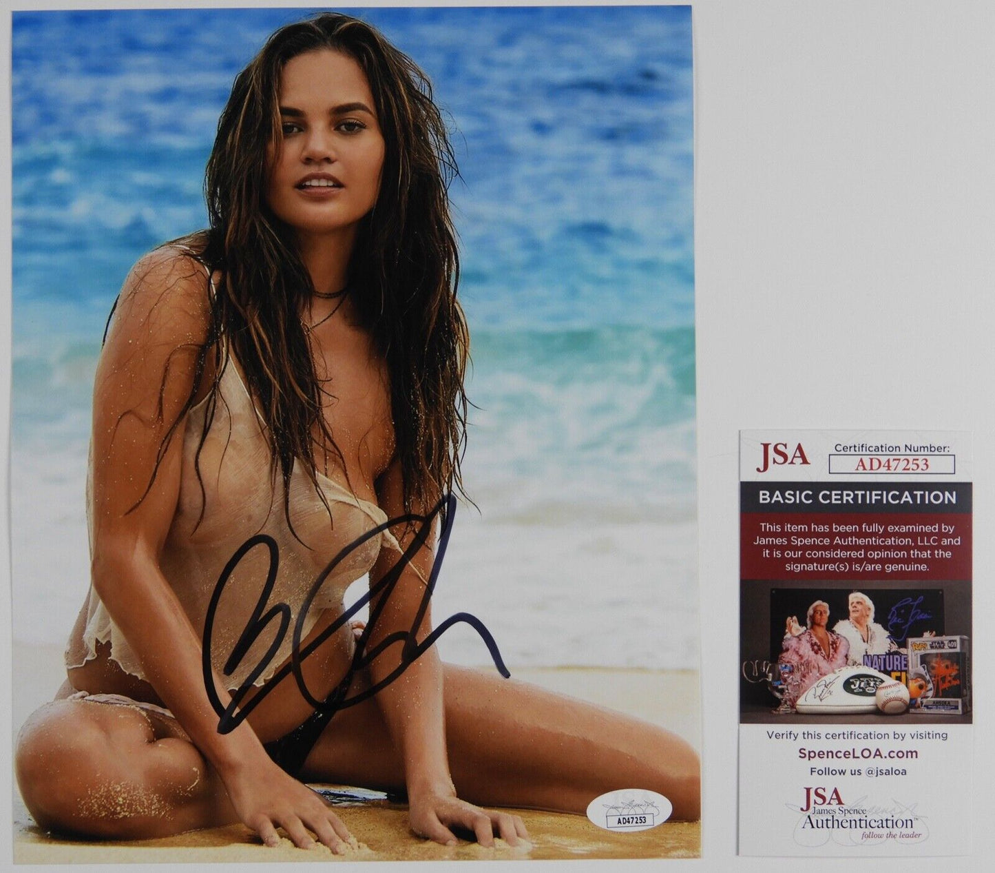 Chrissy Teigen JSA Signed Autograph Photo 8 x 10