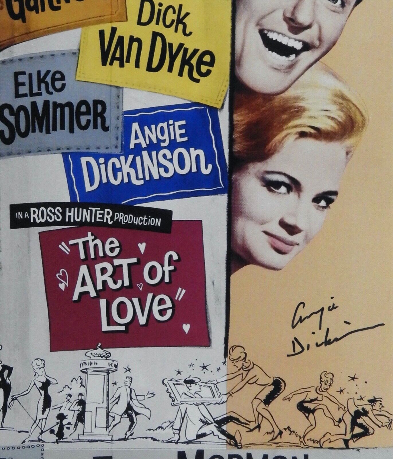 Angie Dickinson Signed Autograph JSA Photo 12 x 18 The Art Of Love