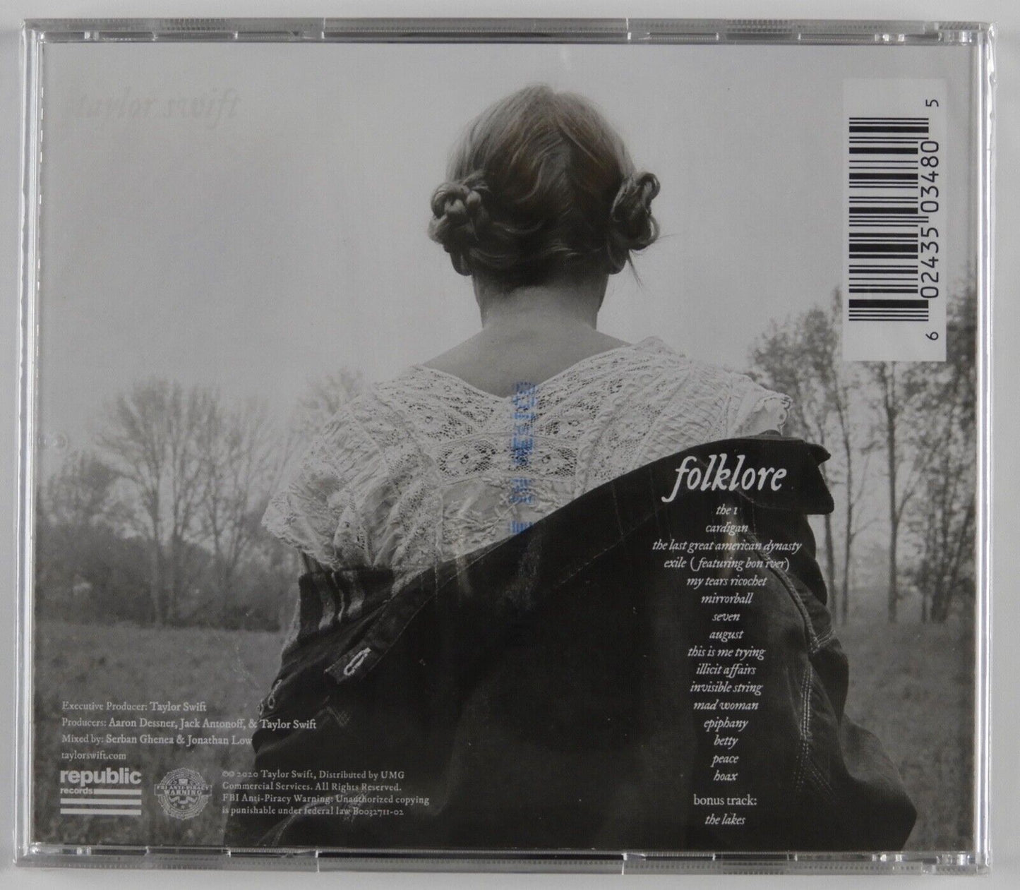 Taylor Swift Signed Autograph Folklore CD Booklet Still Sealed