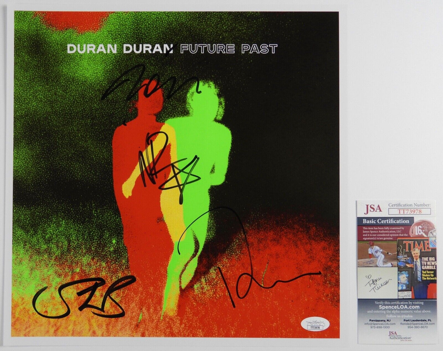 Duran Duran JSA Autograph Signed Album Record Lithograph White Vinyl Future Past