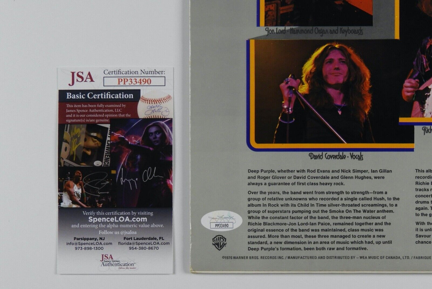 Deep Purple Signed Autograph Record Album JSA Vinyl LP Made In Europe