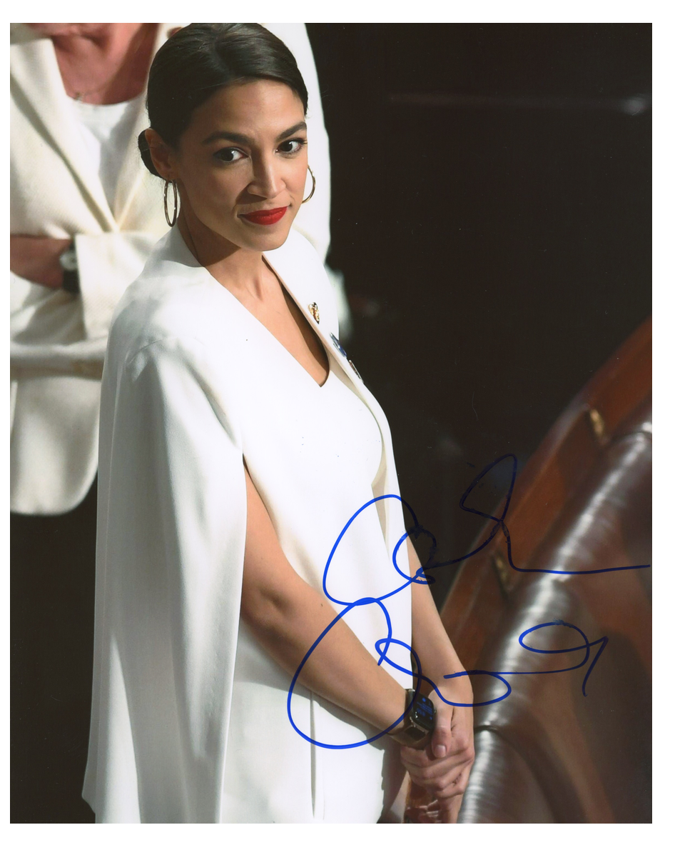 Alexandria Ocasio-Cortez AOC Autograph Signed Photo ACOA COA