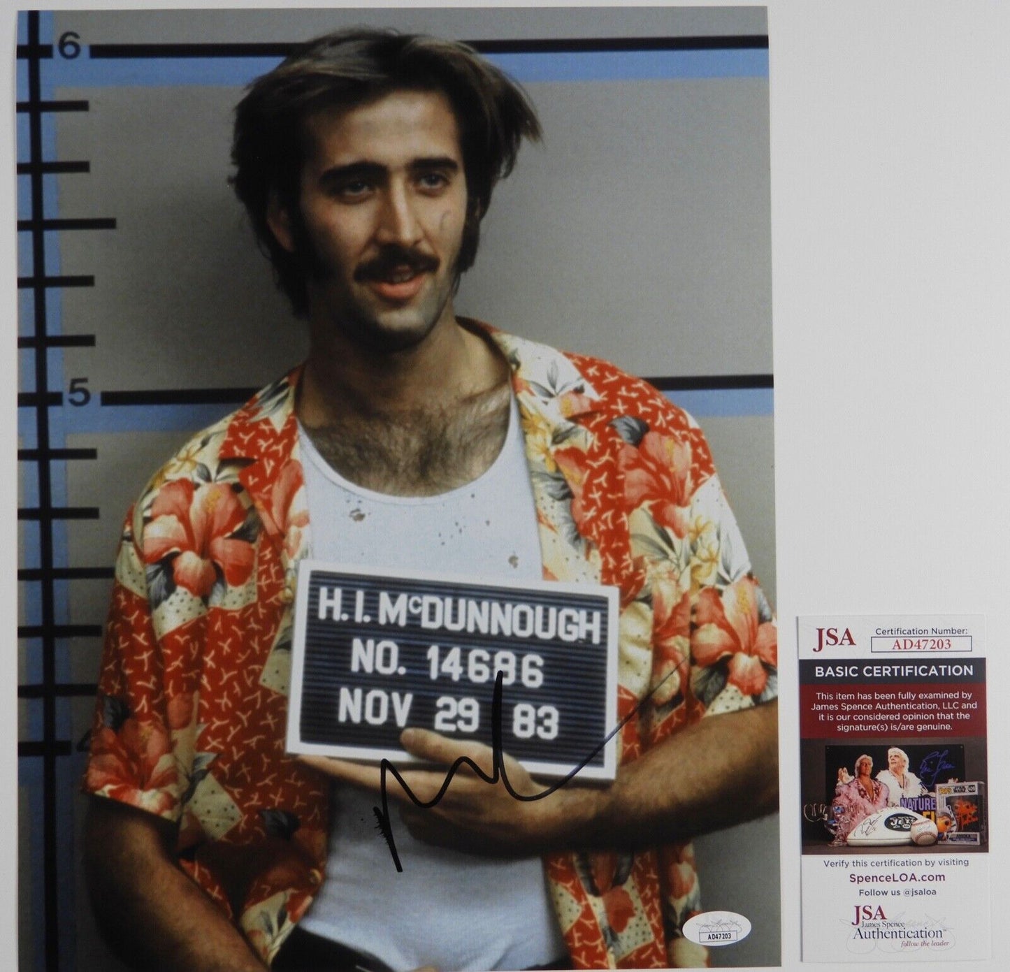 Nicolas Cage JSA Signed Autograph Photo 11 x 14 Raising Arizona