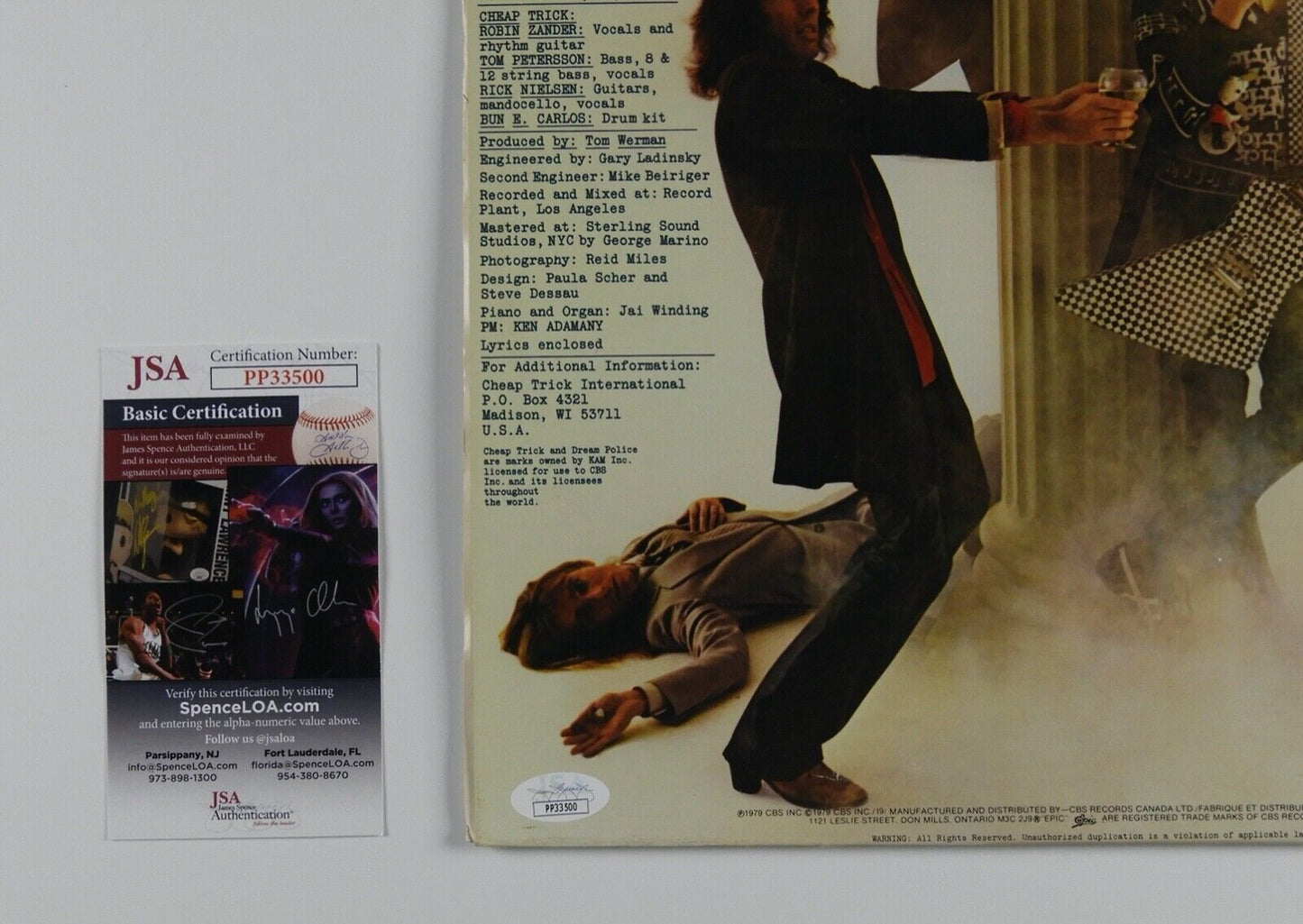 Cheap Trick Signed Autograph Record Album JSA Vinyl LP Dream Police