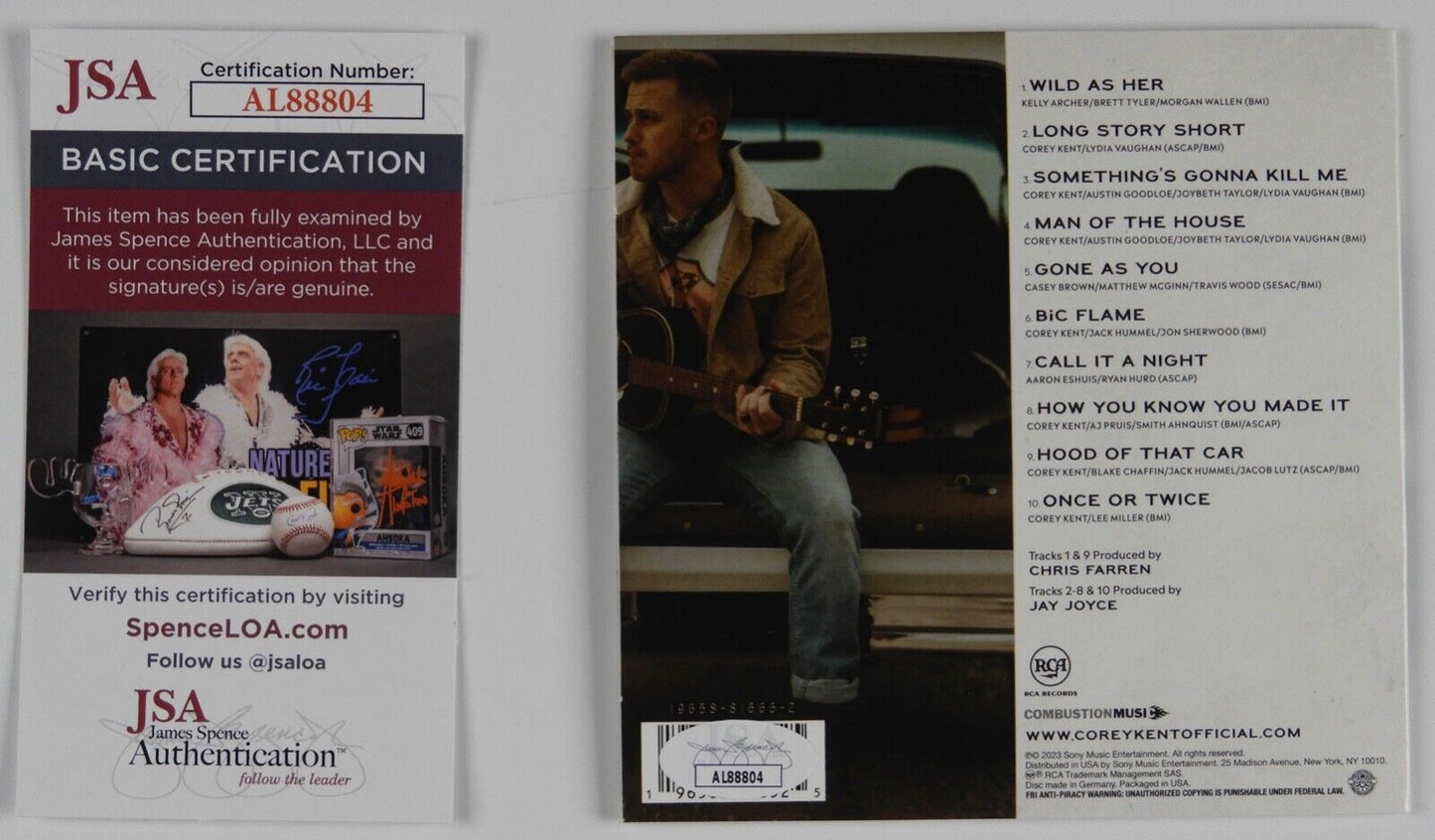 Corey Kent JSA Signed Autograph CD Blacktop Country