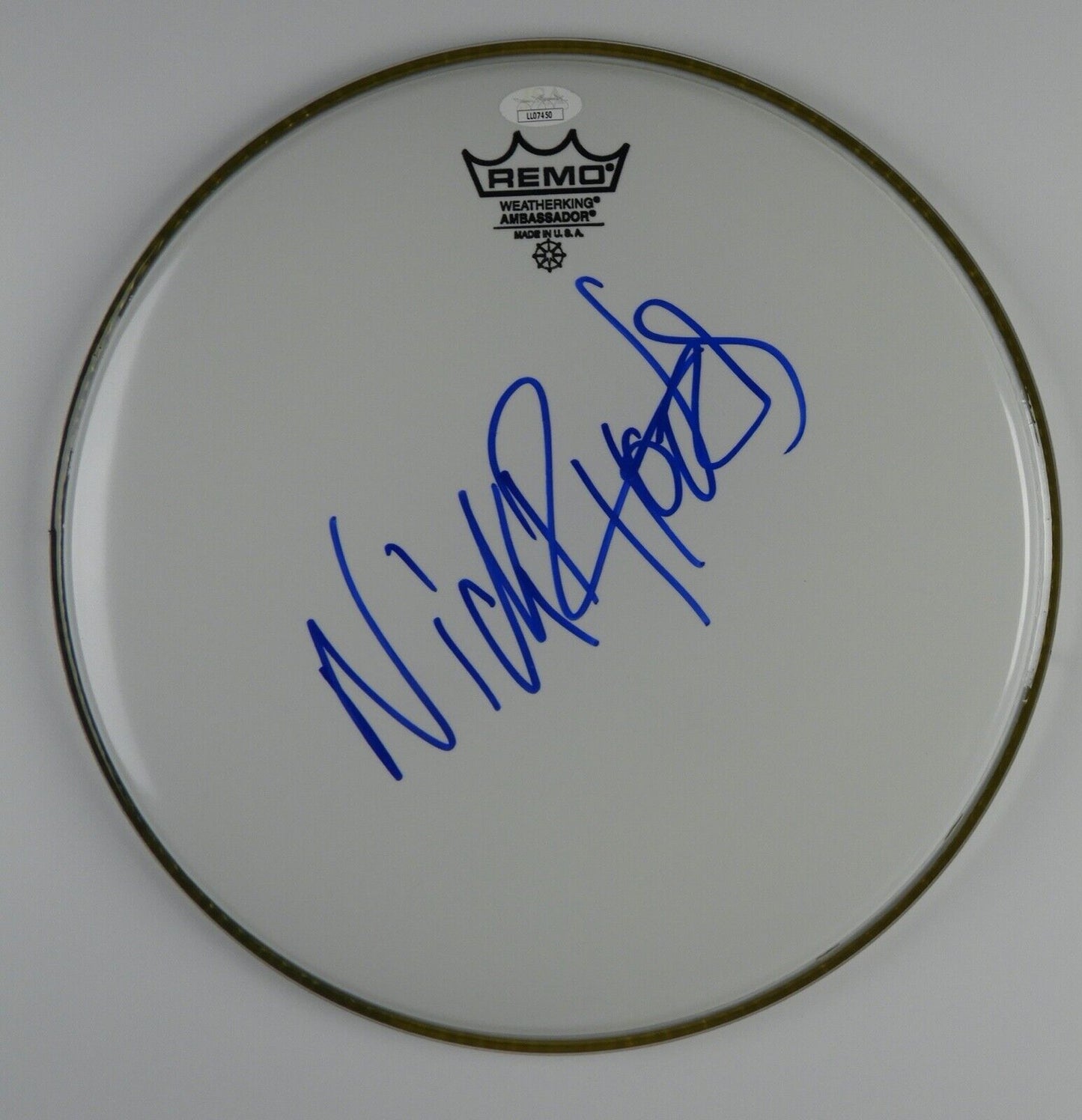Nick Rhodes Duran Duran Autograph Signed Drum Head JSA COA 12"