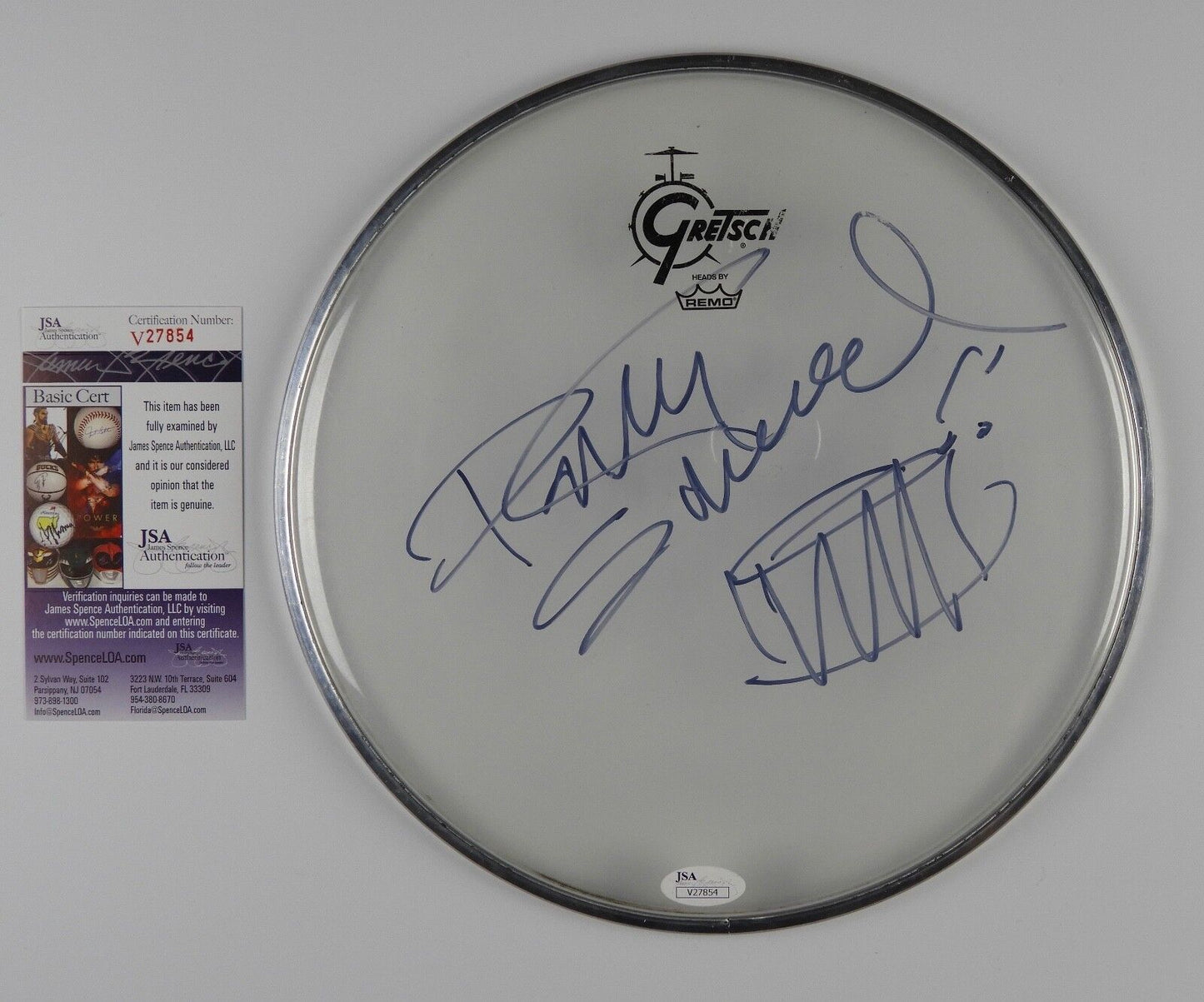 Patty Schemel Autograph Signed Drum Head JSA COA Hole