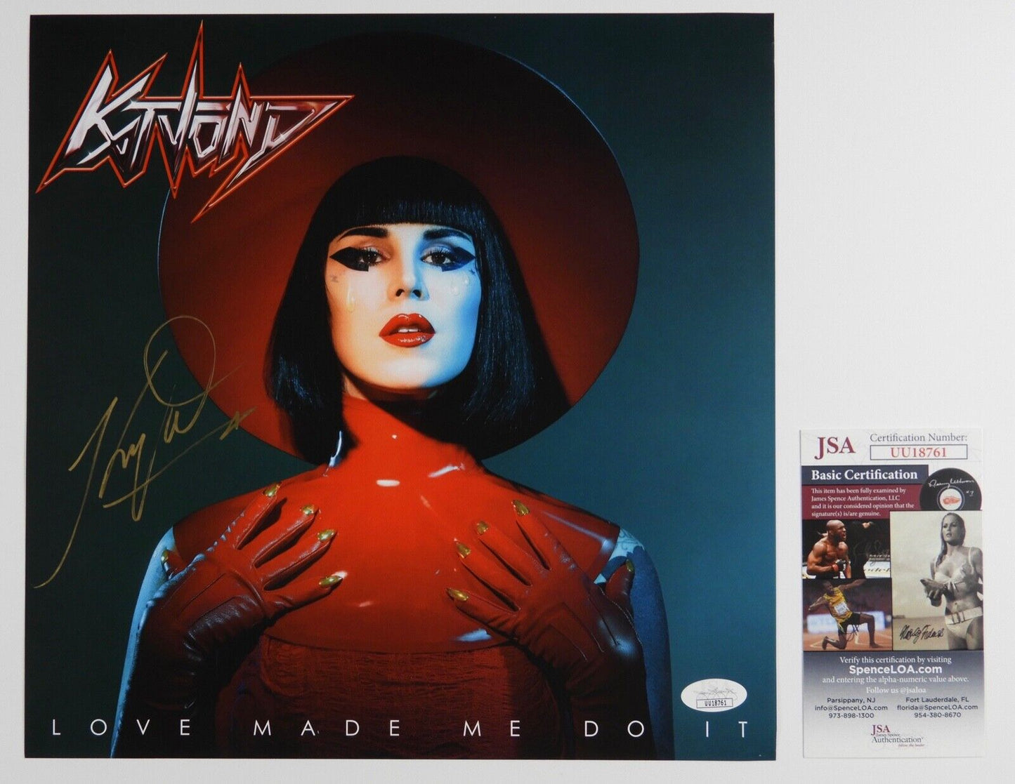 Kat Von D JSA Autograph Signed Record Album Litho Love Made Me Do It