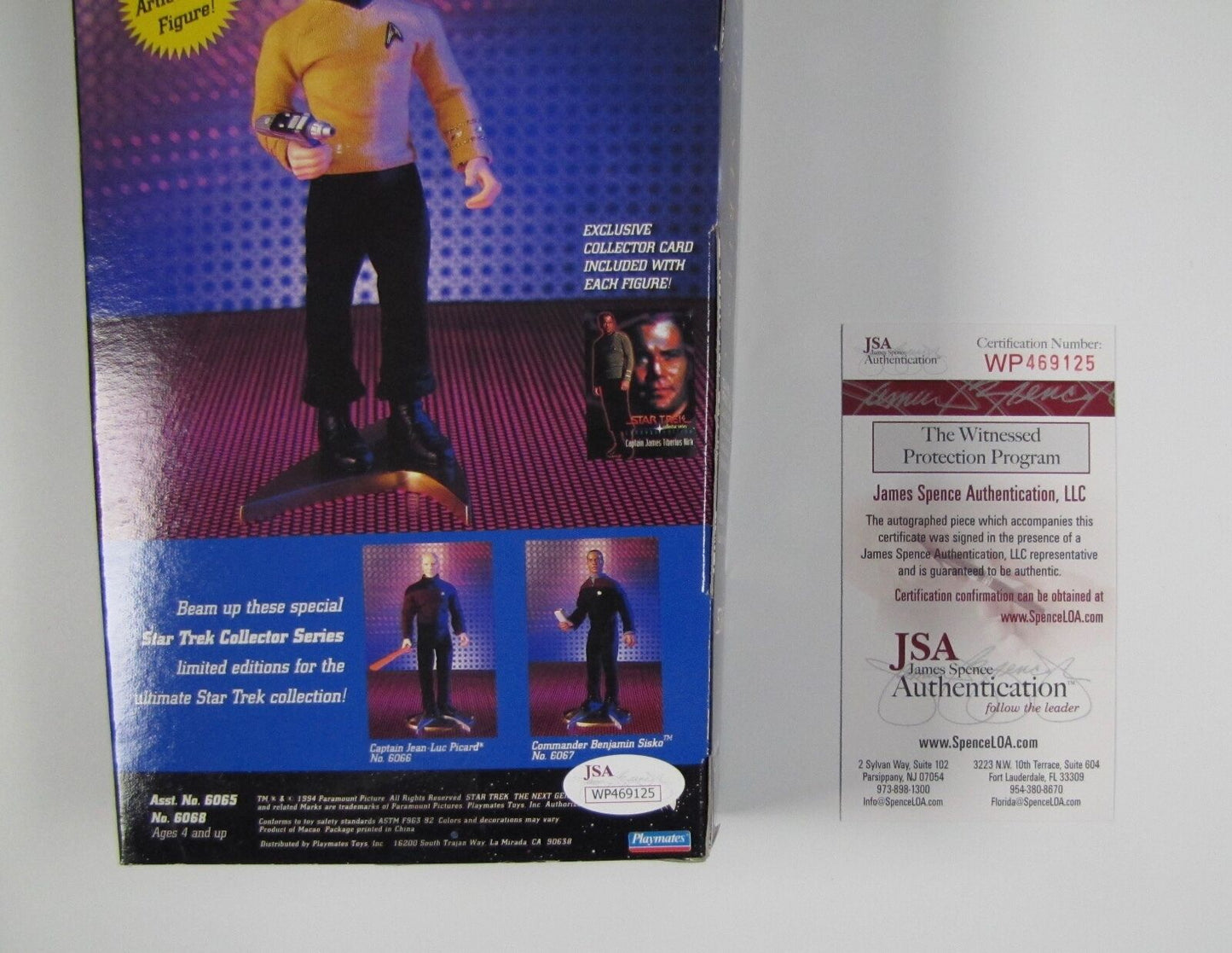 William Shatner Signed Autograph JSA Action Figure Playmates 9" Star Trek Kirk