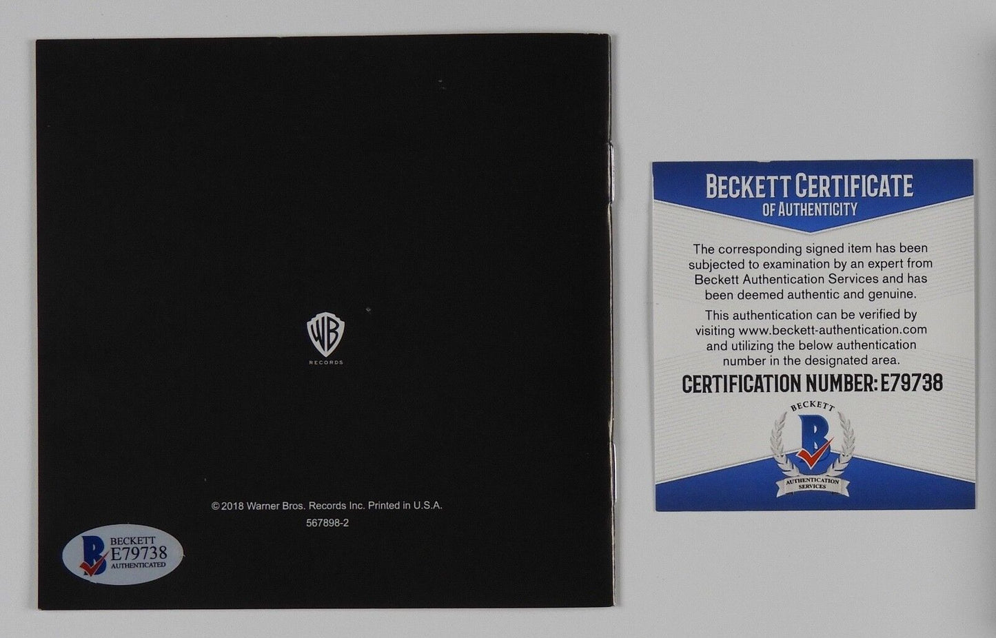 Bebe Rexha signed autograph Beckett COA CD Booklet Expectations