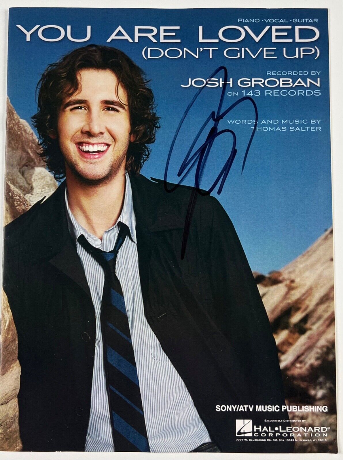 Josh Groban Signed JSA Autograph Sheet Music You Are Loved