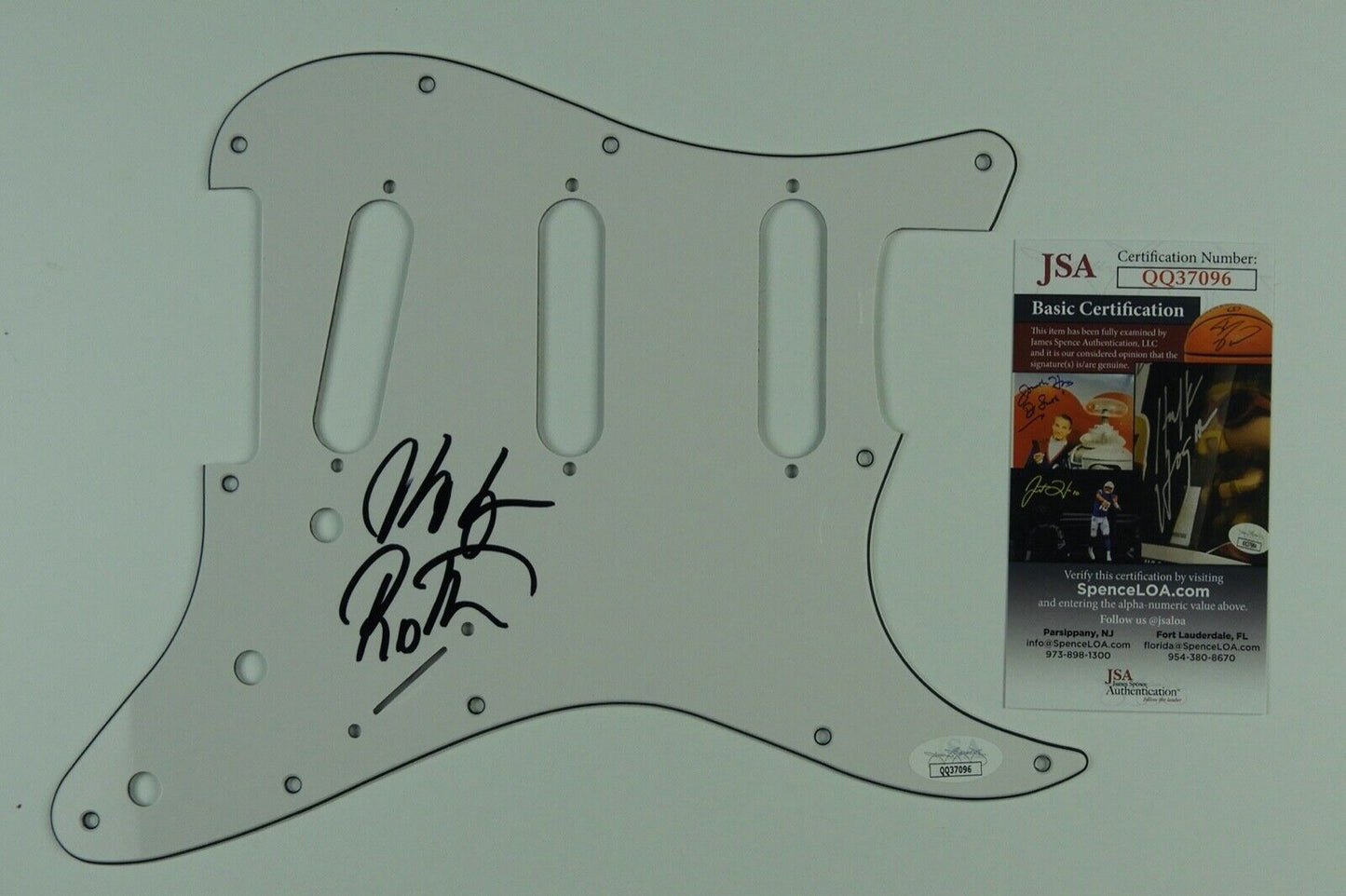 Uli Jon Roth Stratocaster Guard Signed Autograph JSA COA Scorpions