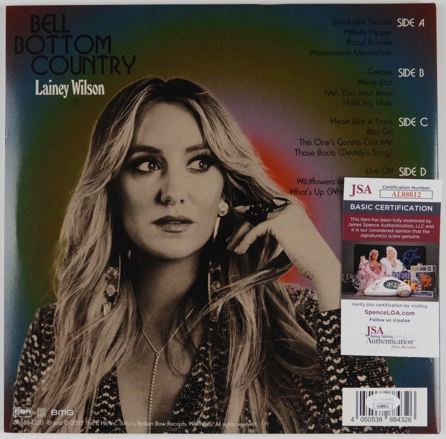 Lainey Wilson JSA Signed Autograph Album Record Bell Bottom Country