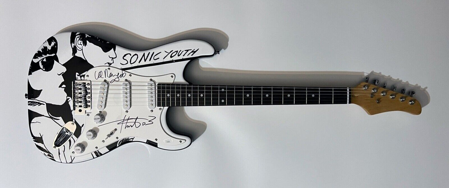 Sonic Youth JSA Autograph Signed Stratocaster Guitar Thurston Moore Lee Ranald