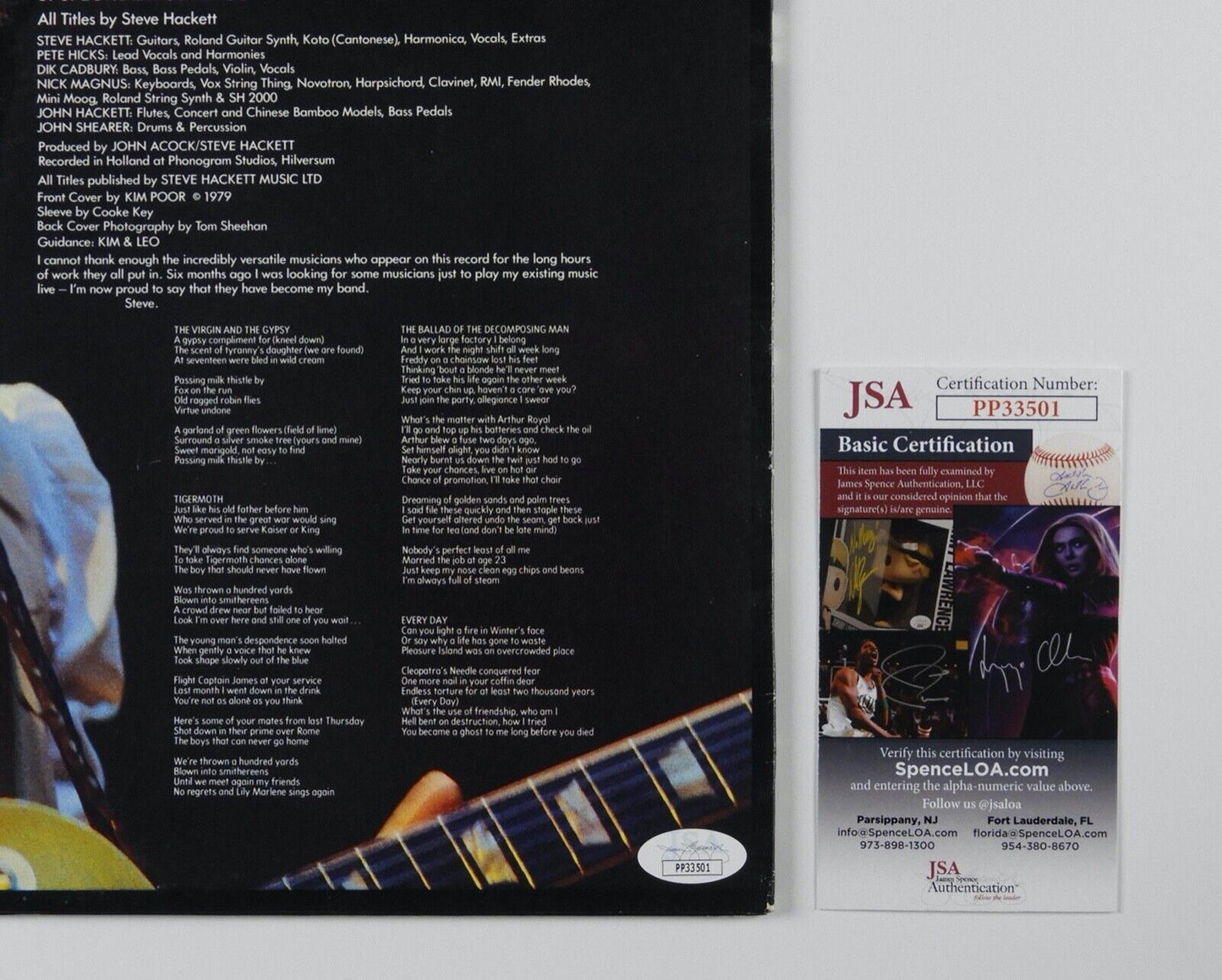 Steve Hackett Signed Autograph Record Album JSA Vinyl LP