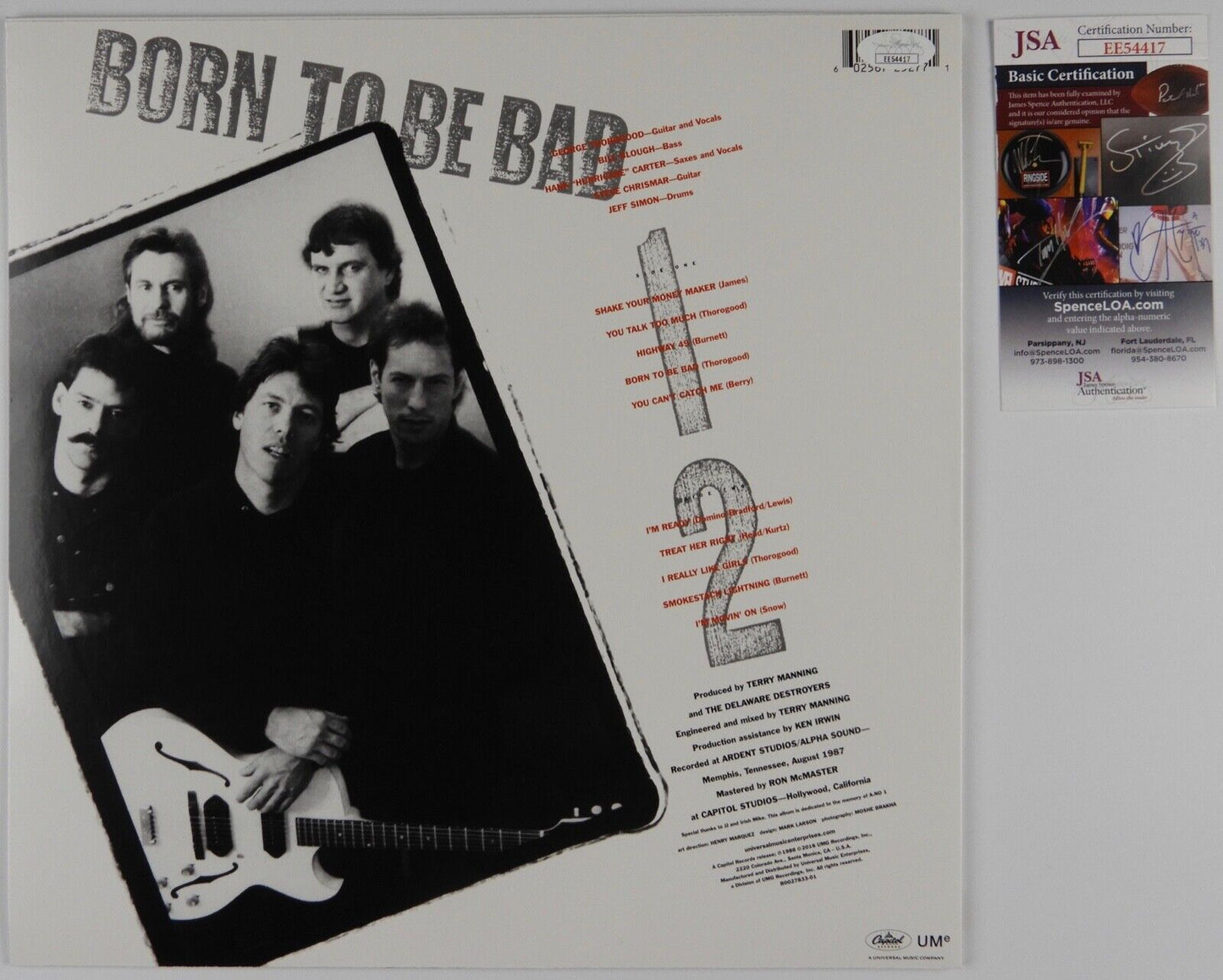 George Thorogood Born To Be Bad JSA Signed Autograph Record Album Vinyl