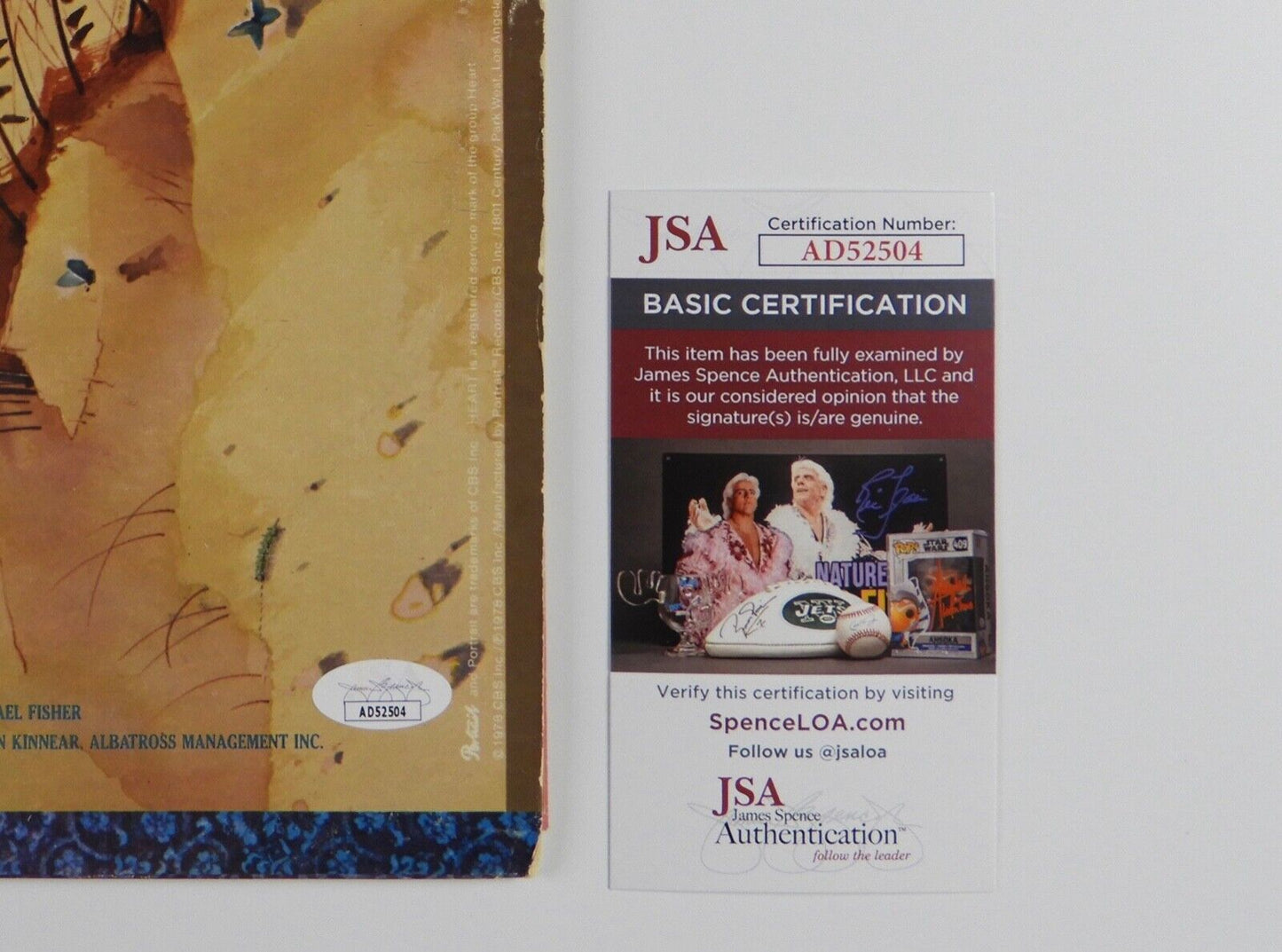 Heat Ann Wilson Signed JSA Autograph Album Record Vinyl Dog And Butterfly