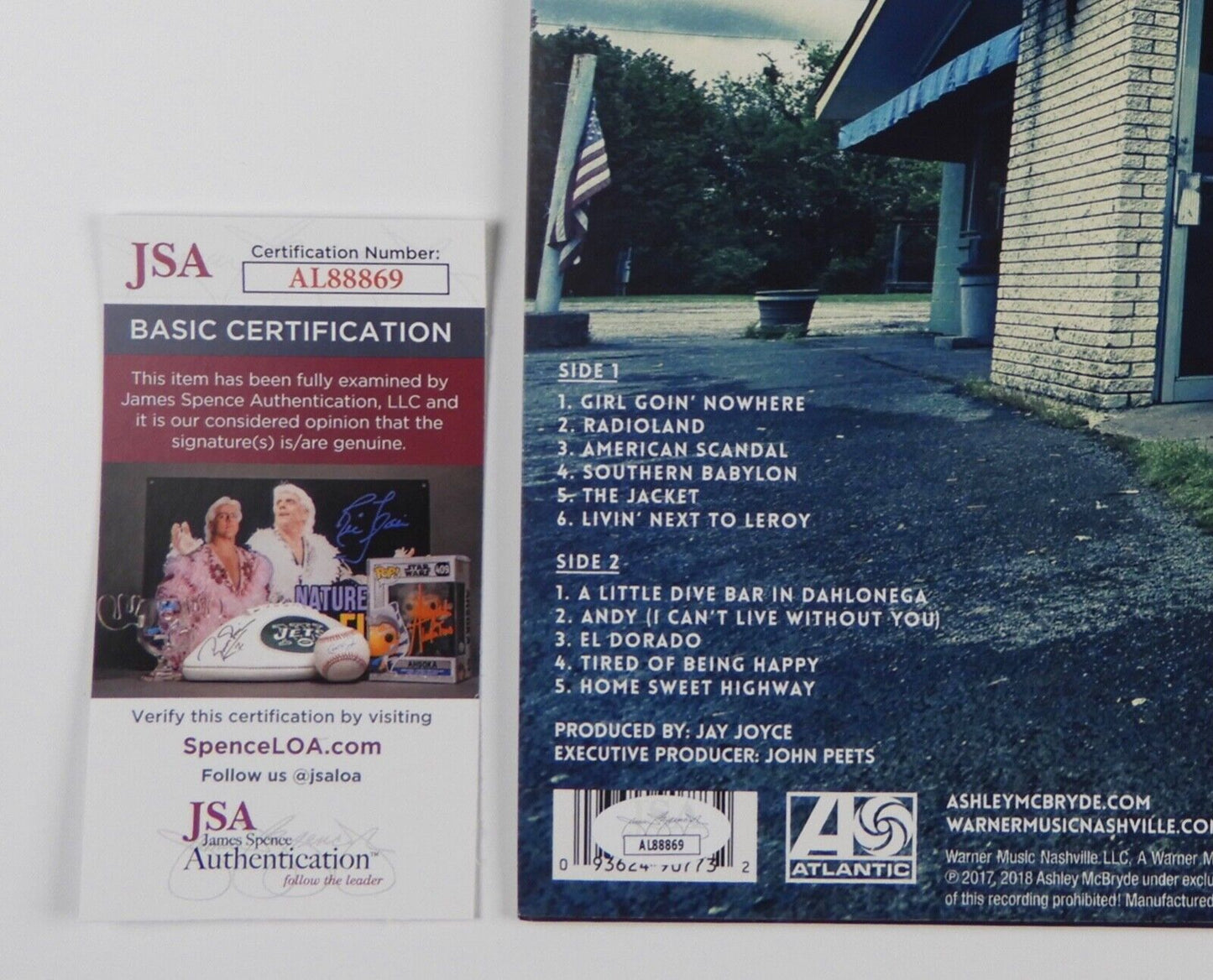 Ashely McBryde JSA Signed Autograph Album Record Vinyl Girl Going Nowhere