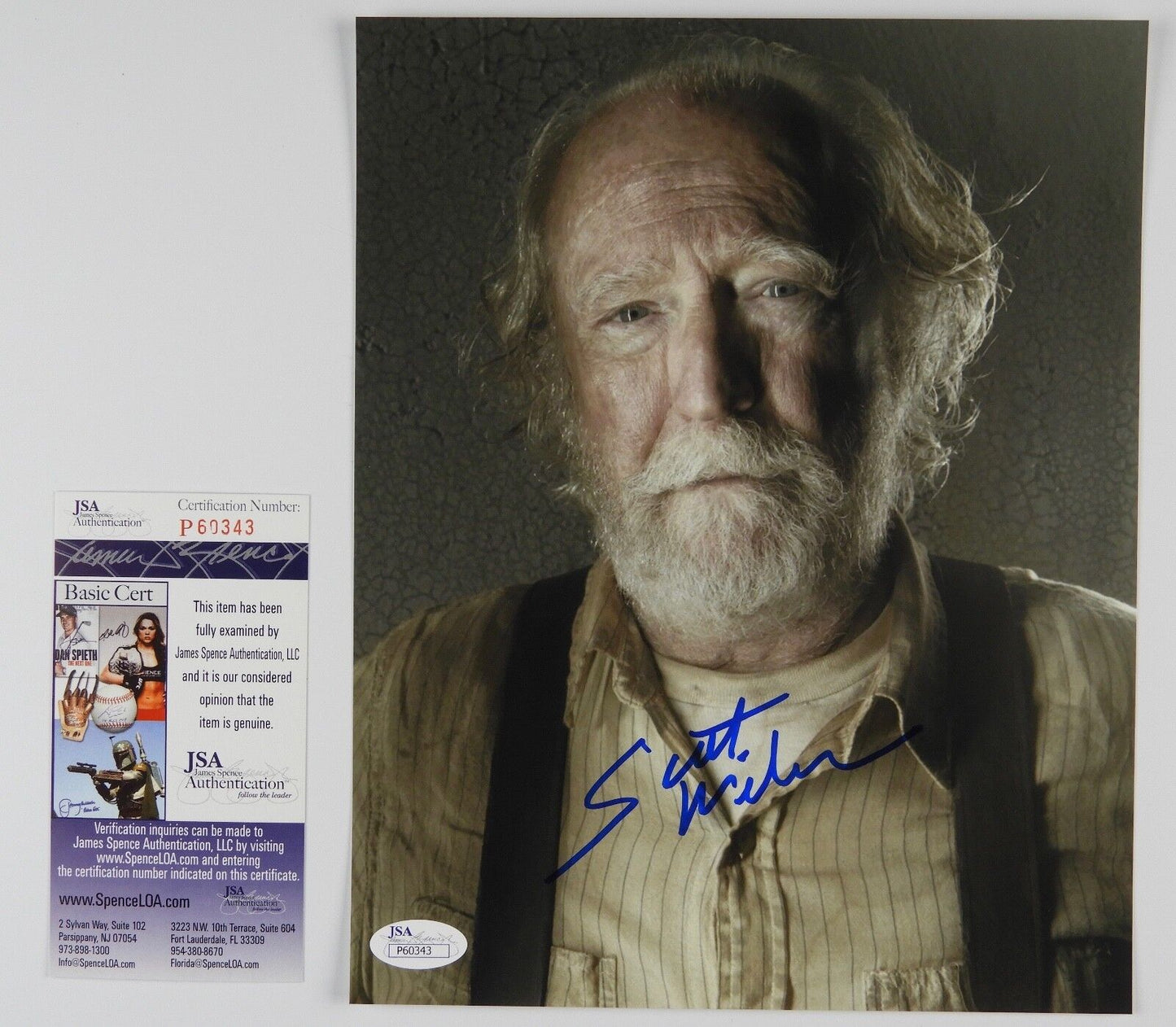 Scott Wilson Hershel The Walking Dead Autograph Signed Photo JSA 8 x 10