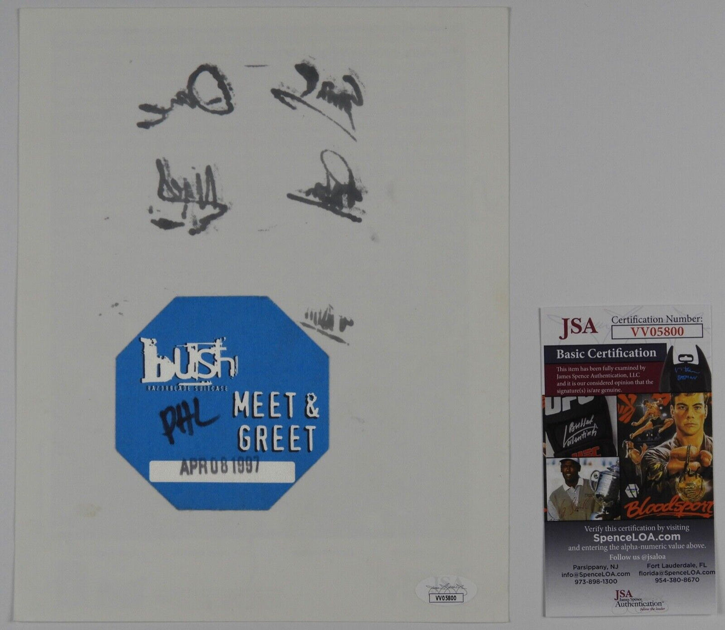 BUSH JSA Autograph Signed Promo Photo Fully Signed Dave Parsons Gavin Rossdale