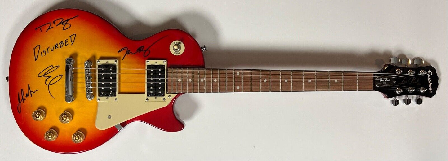 Disturbed JSA Fully Signed Autograph Guitar JSA Les Paul