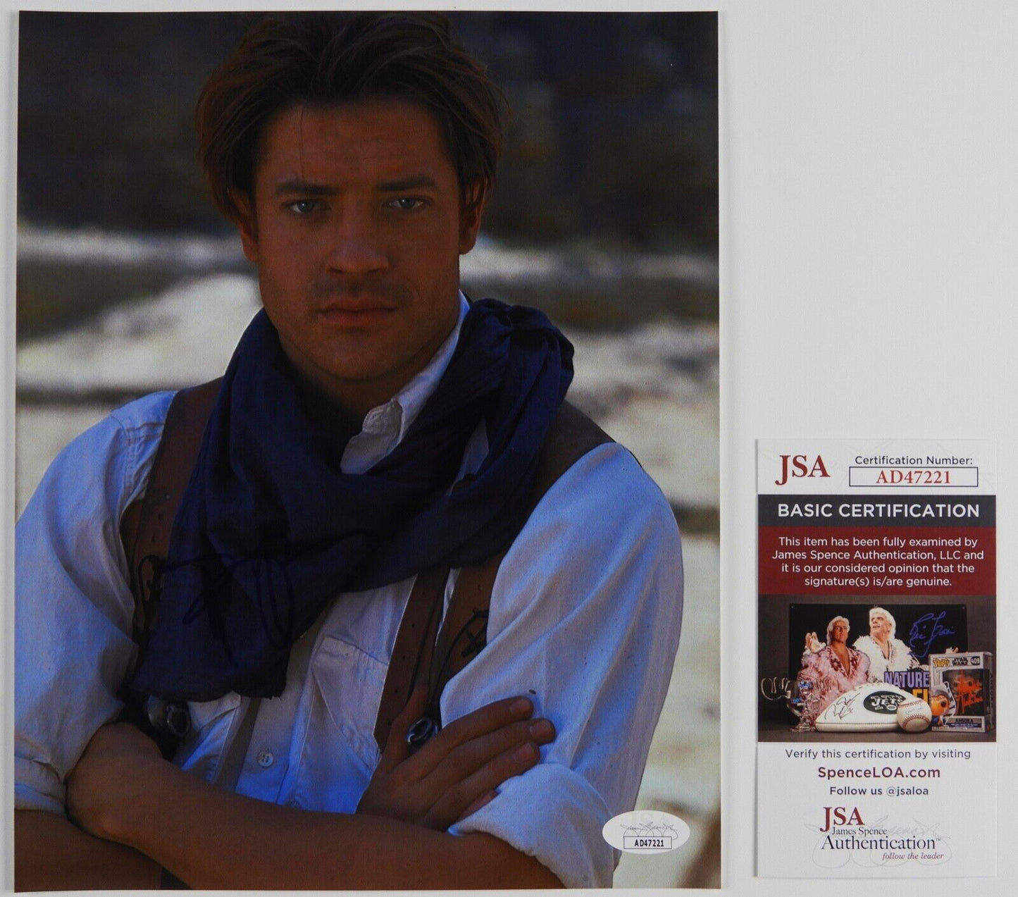 Brendan Fraser JSA Signed Autograph Photo 8 x 10 The Mummy
